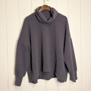 Shambala Ribbed Purple Cowl Neck Sweater. Size 2 XL.